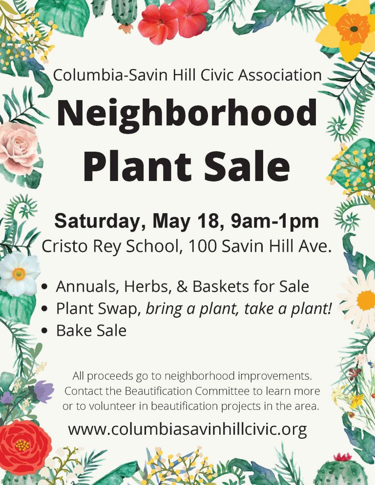 Beautification Committee Plant & Bake Sale Flyer 2024