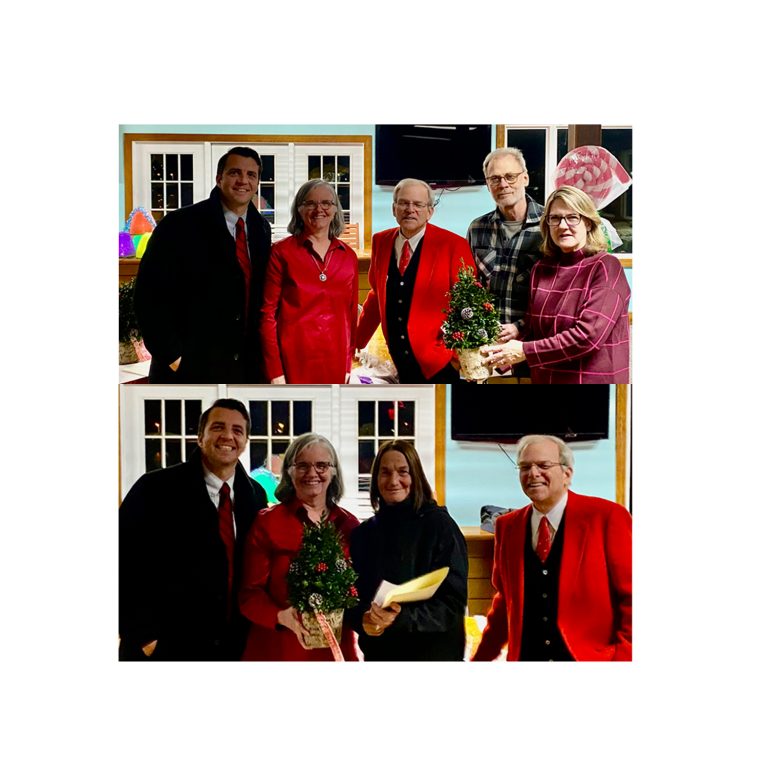 Award recipients posing with councilor and president and vice president